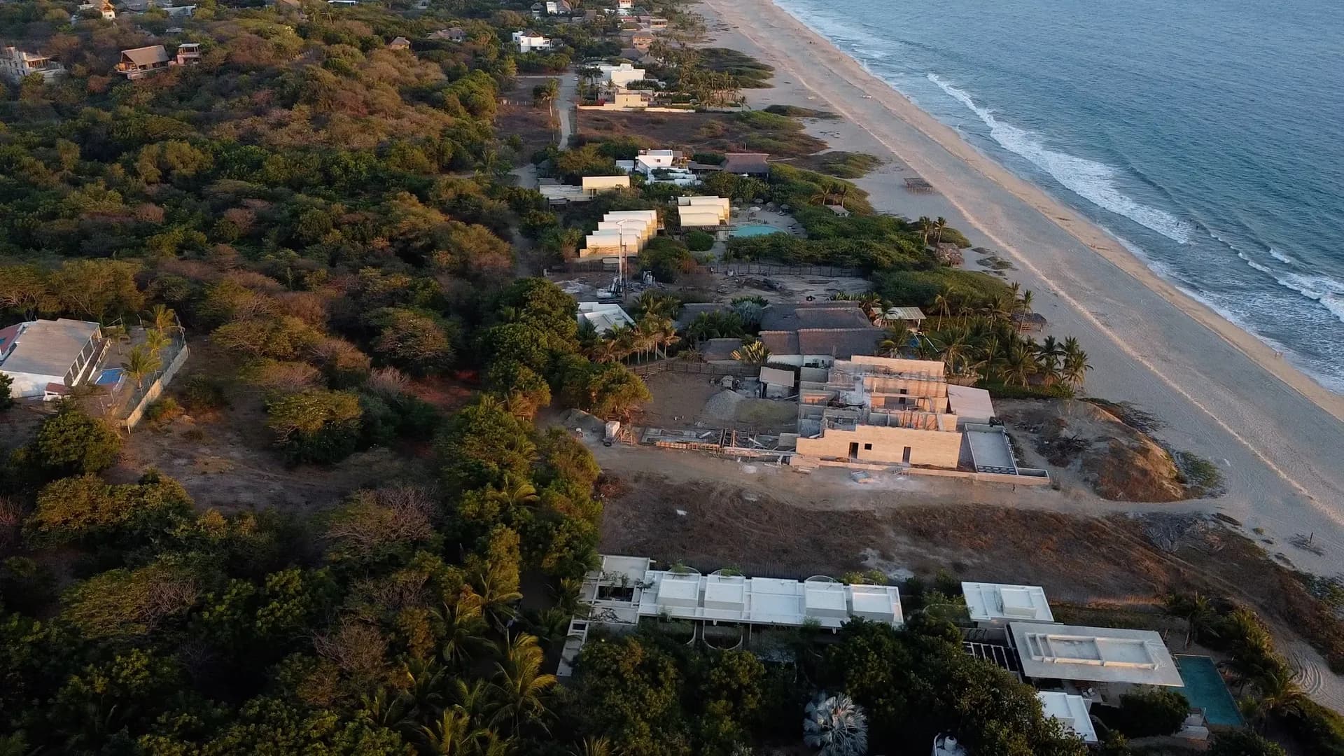 La Barra, Puerto Escondido — aerial view